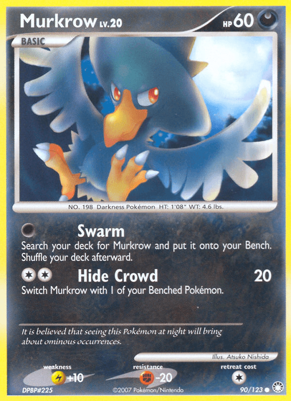 Murkrow — Mysterious Treasures Pokémon TCG card by Atsuko Nishida