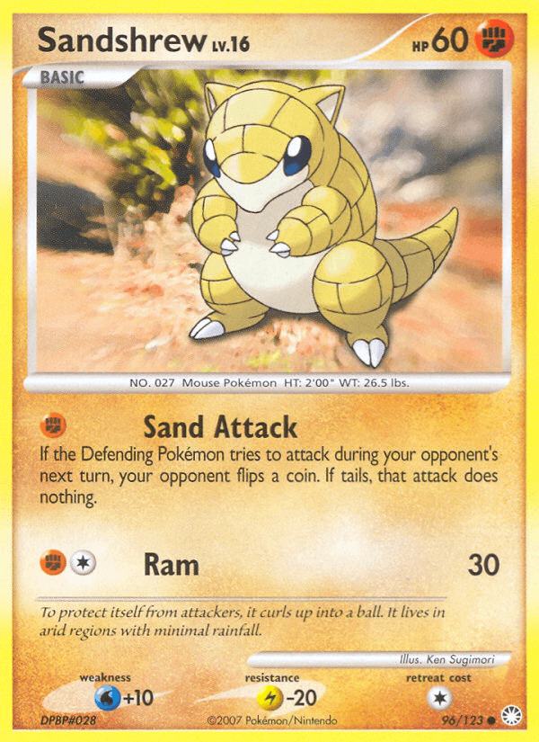 Sandshrew — Mysterious Treasures Pokémon TCG card by Ken Sugimori