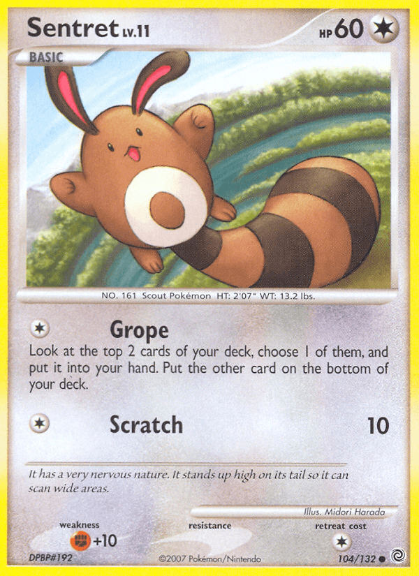 Sentret — Secret Wonders Pokémon TCG card by Midori Harada