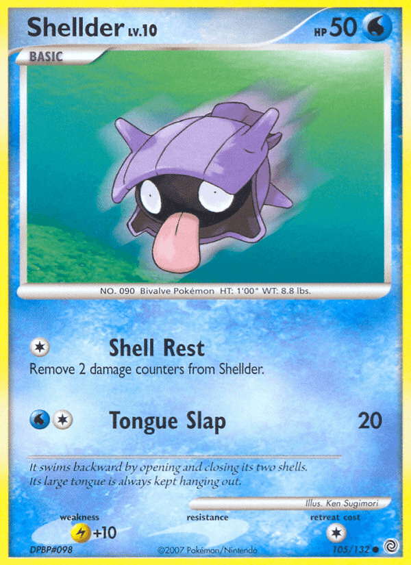 Shellder — Secret Wonders Pokémon TCG card by Ken Sugimori