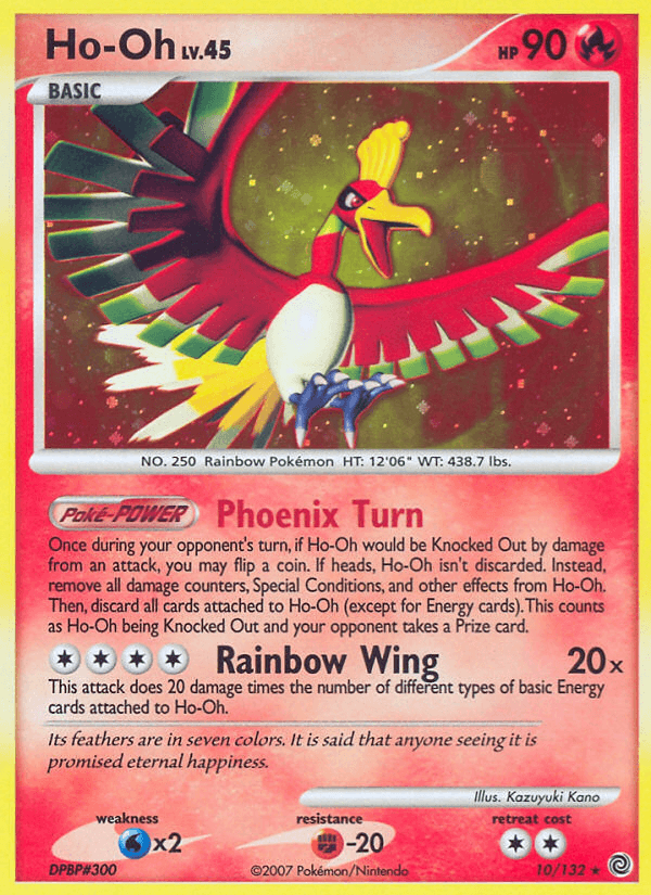 Ho-Oh — Secret Wonders Pokémon TCG card by Kazuyuki Kano