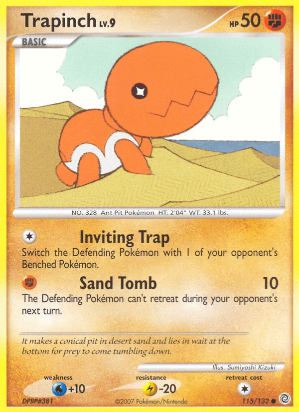 Trapinch — Secret Wonders Pokémon TCG card by Sumiyoshi Kizuki