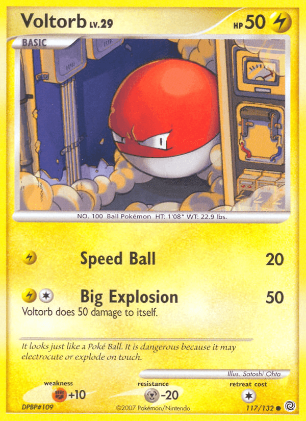 Voltorb — Secret Wonders Pokémon TCG card by Satoshi Ohta