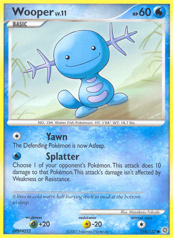 Wooper — Secret Wonders Pokémon TCG card by Masakazu Fukuda