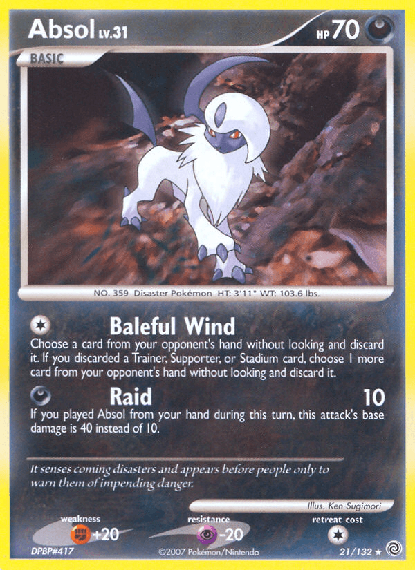 Absol — Secret Wonders Pokémon TCG card by Ken Sugimori