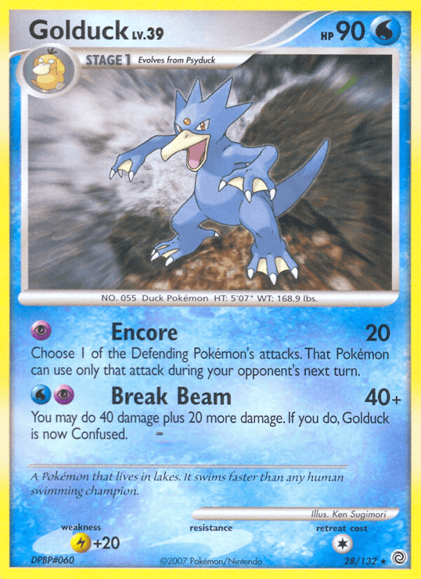 Golduck — Secret Wonders Pokémon TCG card by Ken Sugimori
