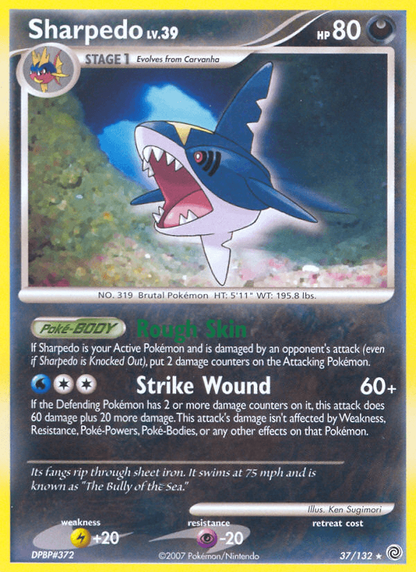 Sharpedo — Secret Wonders Pokémon TCG card by Ken Sugimori