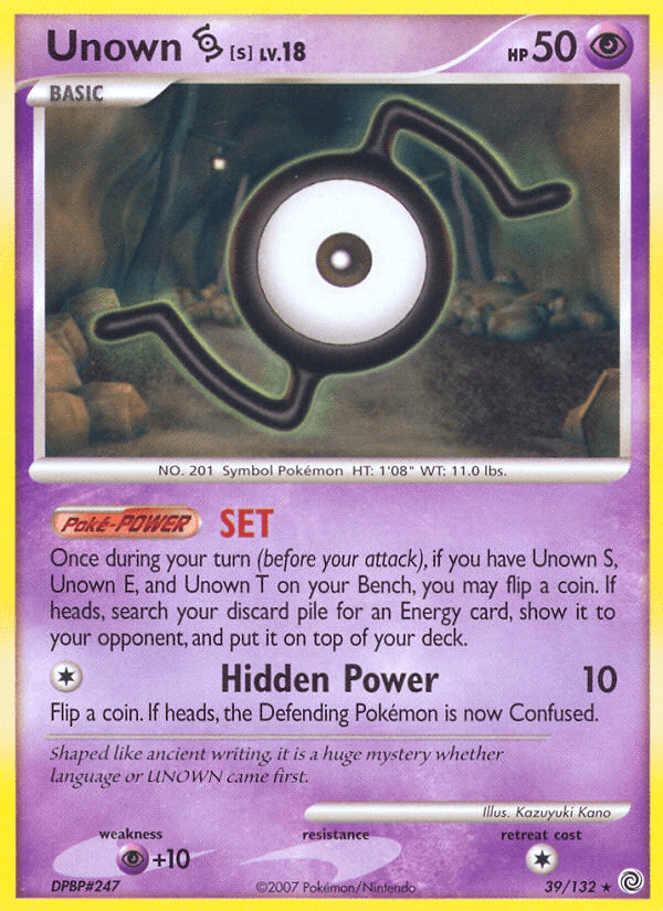Unown [S] — Secret Wonders Pokémon TCG card by Kazuyuki Kano