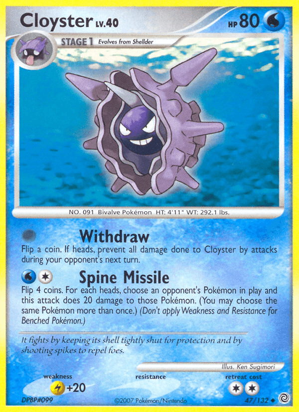 Cloyster — Secret Wonders Pokémon TCG card by Ken Sugimori