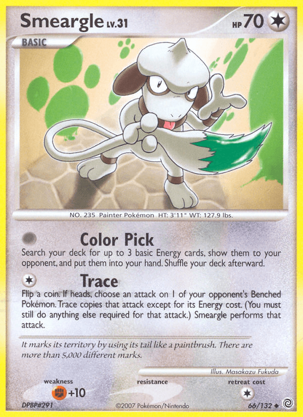 Smeargle — Secret Wonders Pokémon TCG card by Masakazu Fukuda
