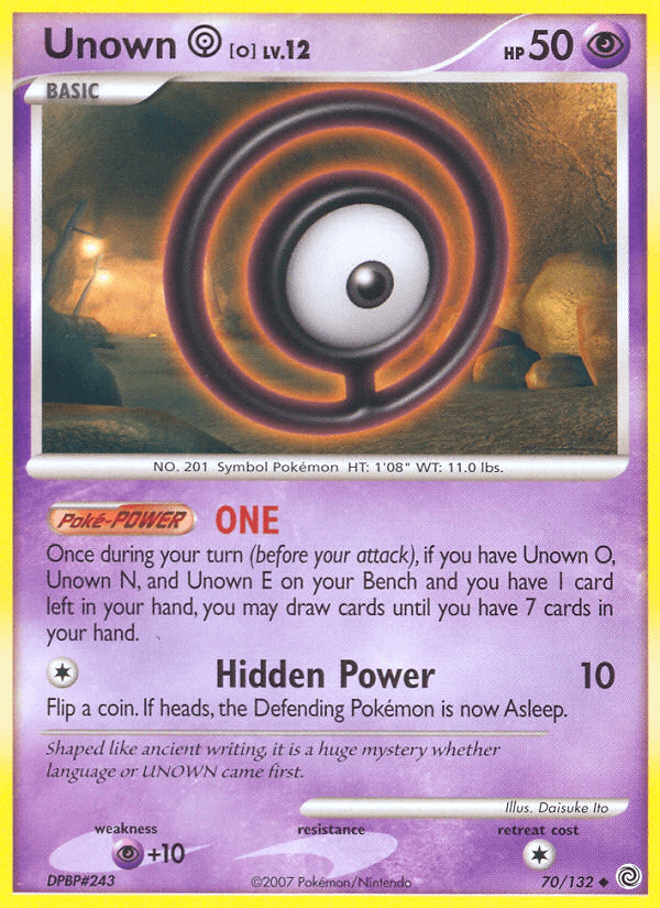 Unown [O] — Secret Wonders Pokémon TCG card by Daisuke Ito