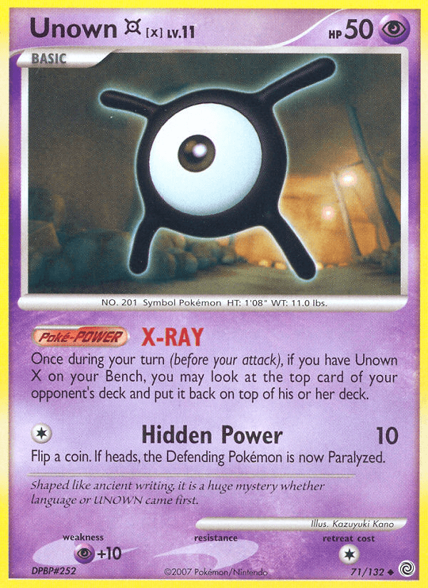 Unown [X] — Secret Wonders Pokémon TCG card by Kazuyuki Kano