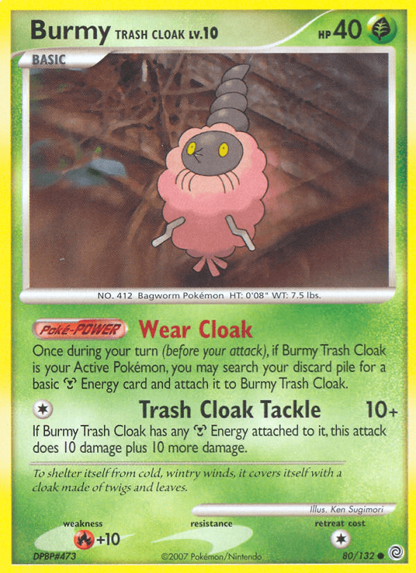 Burmy Trash Cloak — Secret Wonders Pokémon TCG card by Ken Sugimori