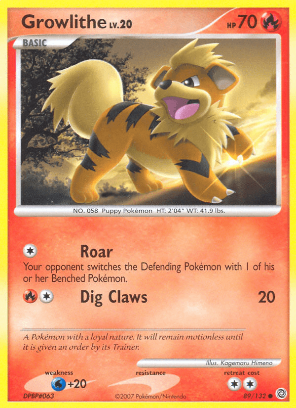 Growlithe — Secret Wonders Pokémon TCG card by Kagemaru Himeno