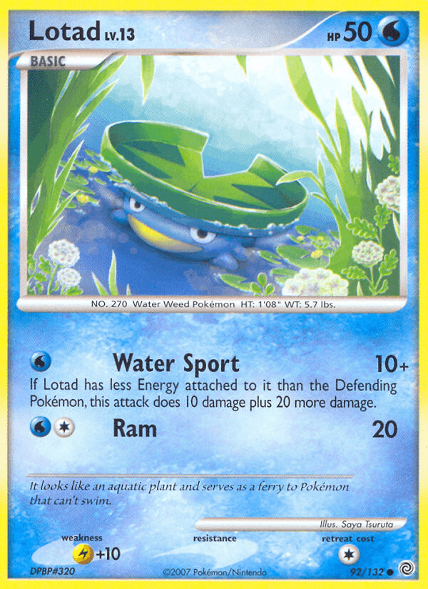 Lotad — Secret Wonders Pokémon TCG card by Saya Tsuruta