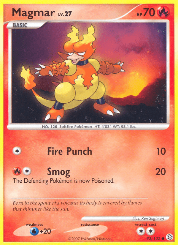 Magmar — Secret Wonders Pokémon TCG card by Ken Sugimori
