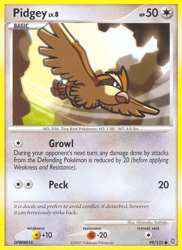 Pidgey — Secret Wonders Pokémon TCG card by Hironobu Yoshida
