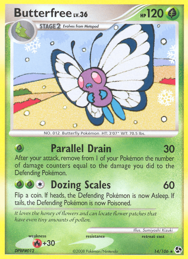 Butterfree — Great Encounters Pokémon TCG card by Sumiyoshi Kizuki