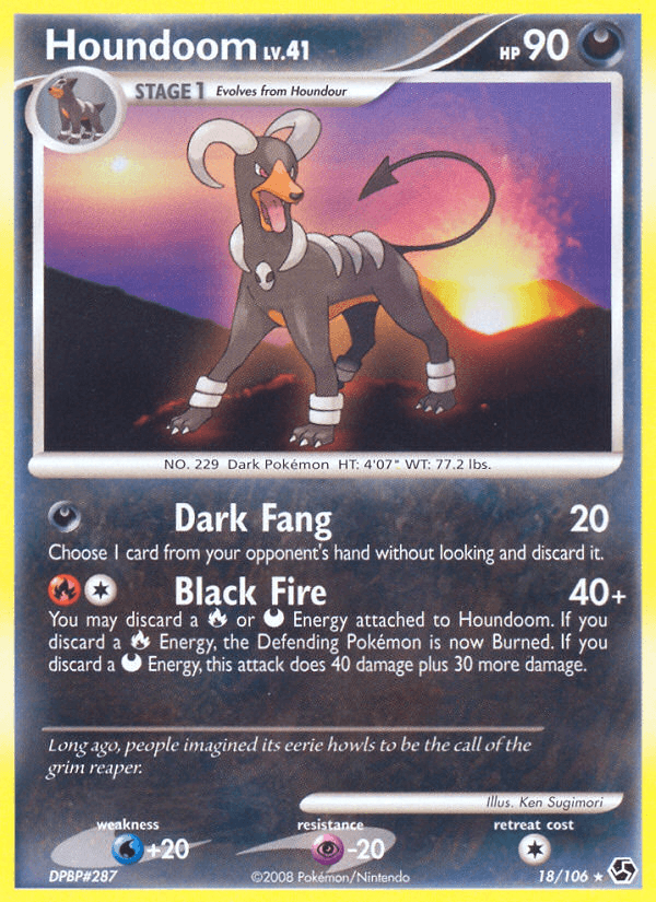 Houndoom — Great Encounters Pokémon TCG card by Ken Sugimori