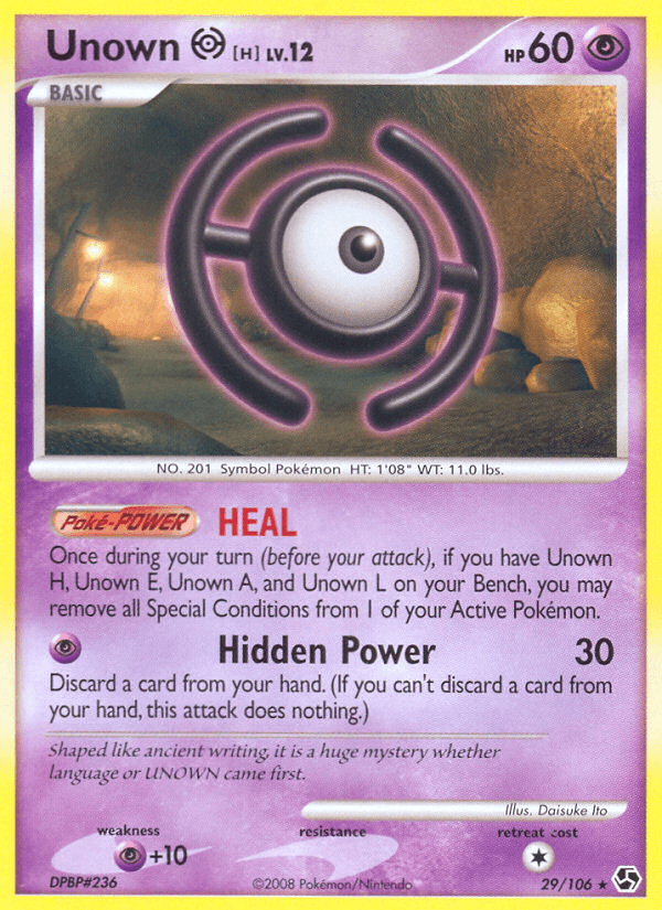 Unown [H] — Great Encounters Pokémon TCG card by Daisuke Ito