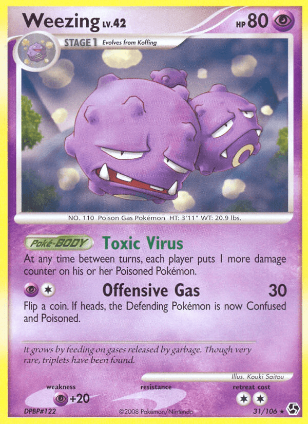 Weezing — Great Encounters Pokémon TCG card by Kouki Saitou