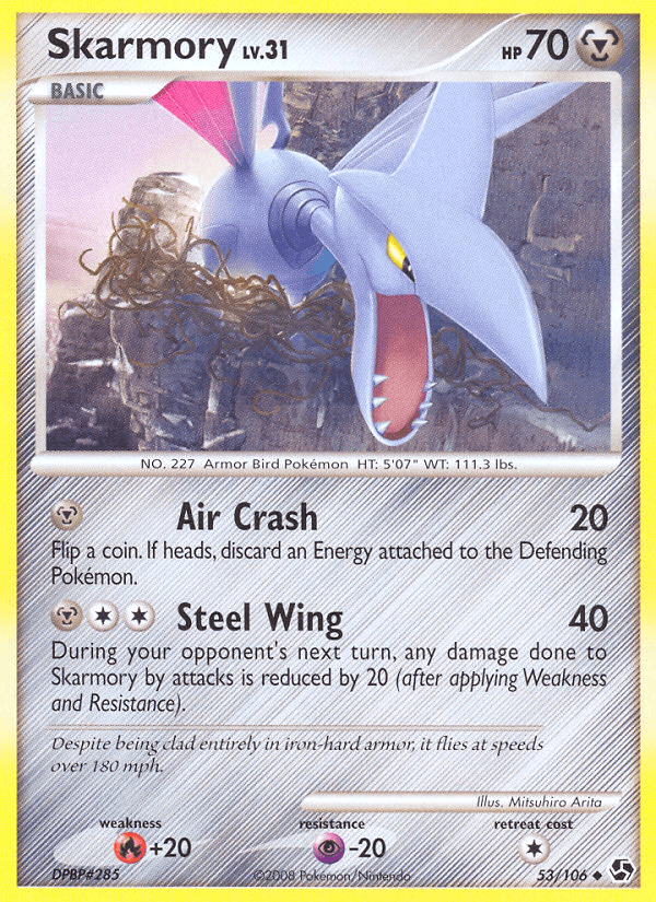 Skarmory — Great Encounters Pokémon TCG card by Mitsuhiro Arita