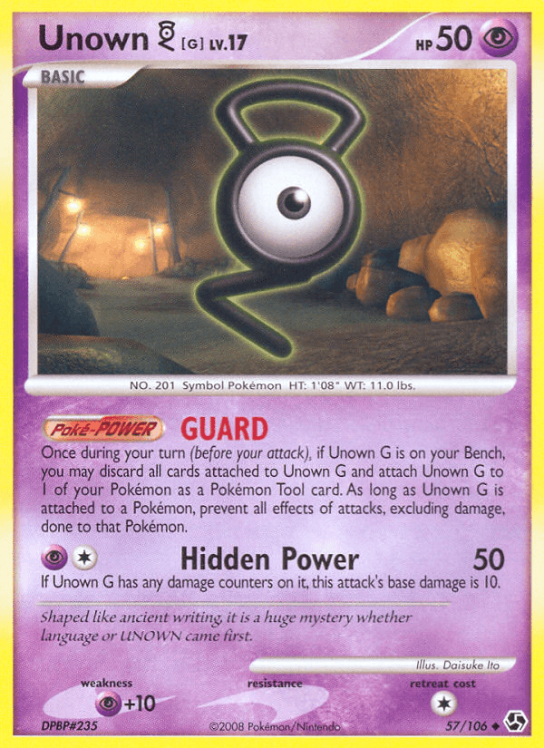 Unown [G] — Great Encounters Pokémon TCG card by Daisuke Ito
