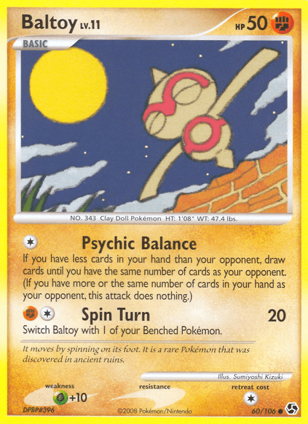 Baltoy — Great Encounters Pokémon TCG card by Sumiyoshi Kizuki