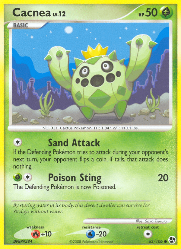 Cacnea — Great Encounters Pokémon TCG card by Saya Tsuruta
