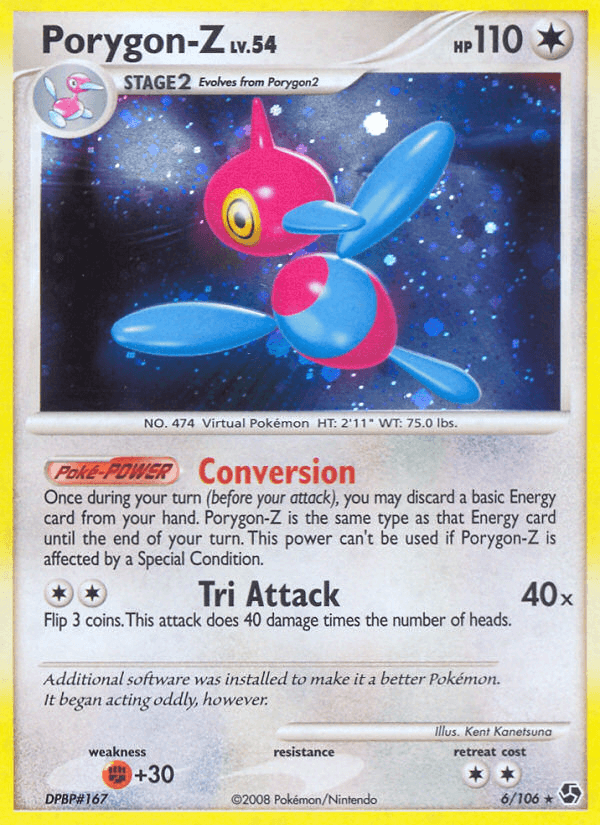Porygon-Z — Great Encounters Pokémon TCG card by Kent Kanetsuna