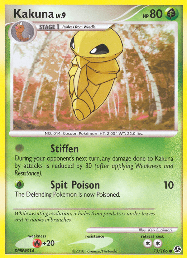 Kakuna — Great Encounters Pokémon TCG card by Ken Sugimori