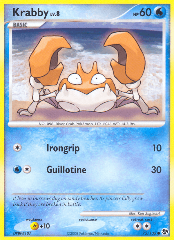 Krabby — Great Encounters Pokémon TCG card by Ken Sugimori