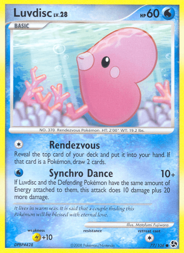 Luvdisc — Great Encounters Pokémon TCG card by Motofumi Fujiwara