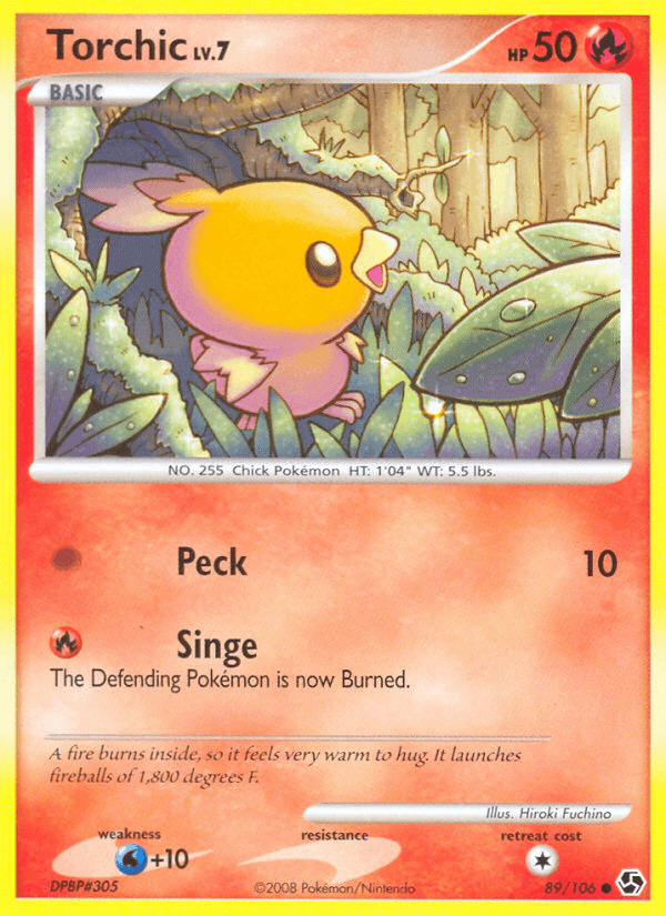Torchic — Great Encounters Pokémon TCG card by Hiroki Fuchino