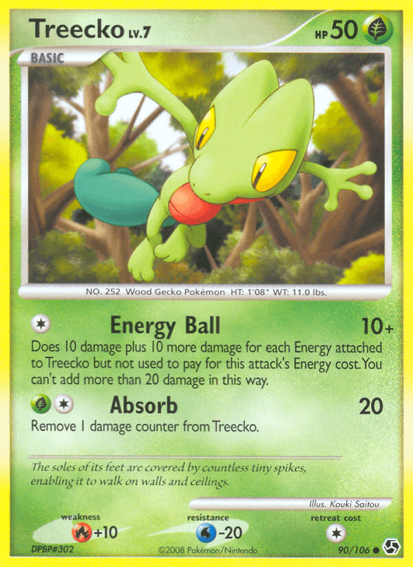 Treecko — Great Encounters Pokémon TCG card by Kouki Saitou
