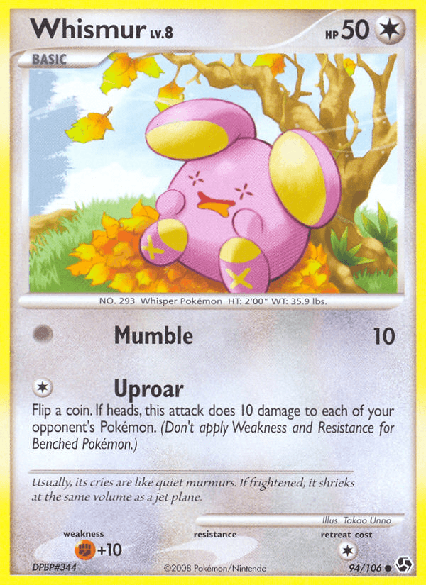 Whismur — Great Encounters Pokémon TCG card by Takao Unno