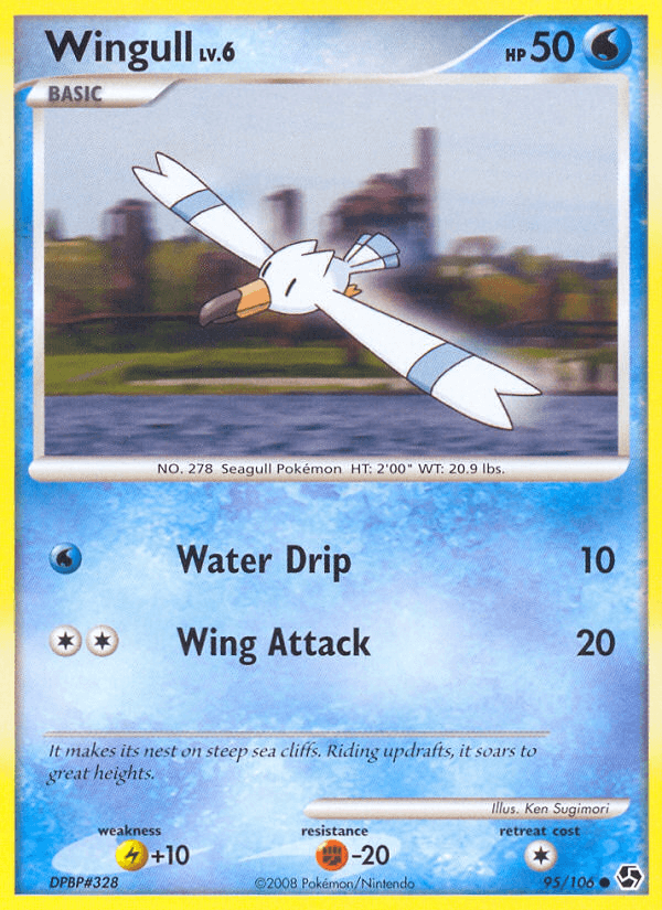 Wingull — Great Encounters Pokémon TCG card by Ken Sugimori