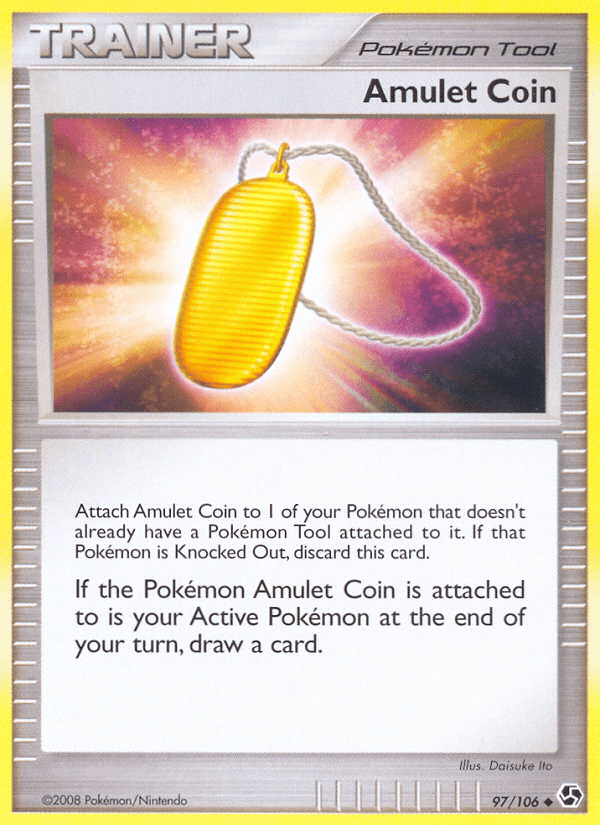Amulet Coin — Great Encounters Pokémon TCG card by Daisuke Ito