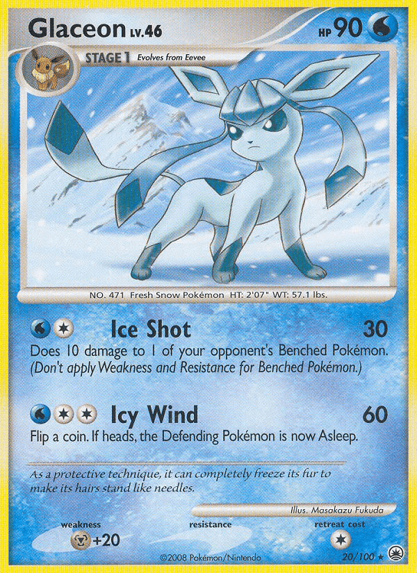 Glaceon (20) — Majestic Dawn Pokémon TCG card by Masakazu Fukuda