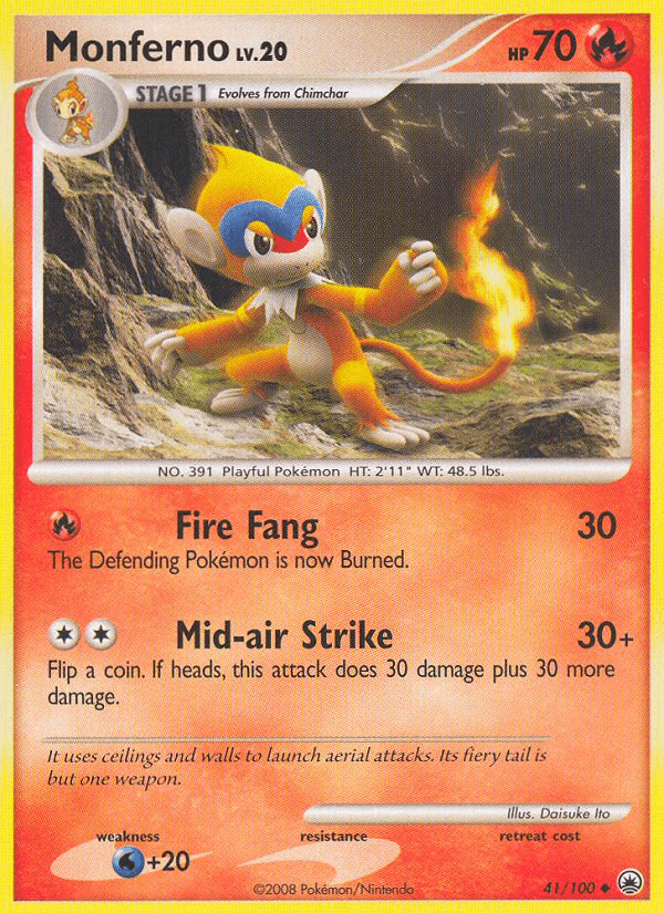 Monferno — Majestic Dawn Pokémon TCG card by Daisuke Ito