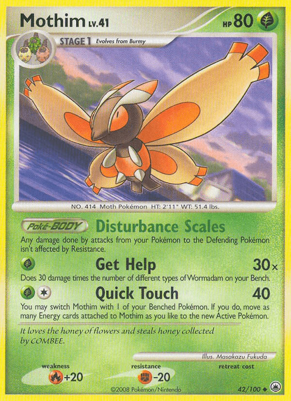 Mothim — Majestic Dawn Pokémon TCG card by Masakazu Fukuda