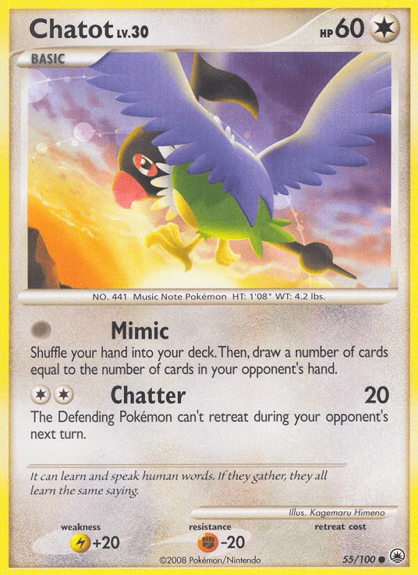 Chatot — Majestic Dawn Pokémon TCG card by Kagemaru Himeno