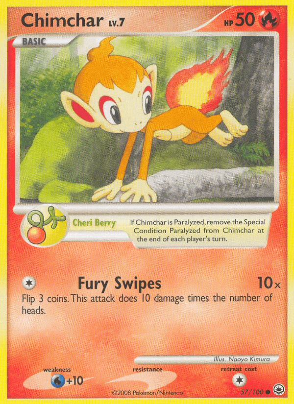 Chimchar (57) — Majestic Dawn Pokémon TCG card by Naoyo Kimura