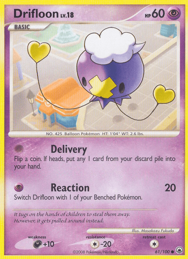Drifloon — Majestic Dawn Pokémon TCG card by Masakazu Fukuda
