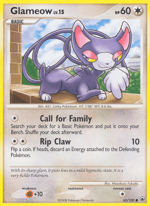 Glameow — Majestic Dawn Pokémon TCG card by Masakazu Fukuda