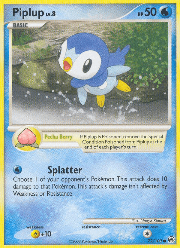 Piplup (72) — Majestic Dawn Pokémon TCG card by Naoyo Kimura