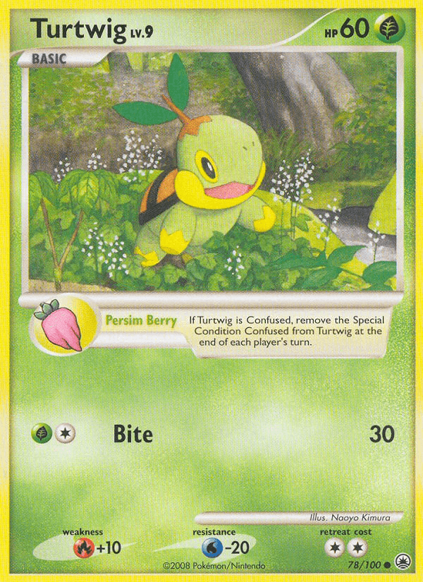 Turtwig (78) — Majestic Dawn Pokémon TCG card by Nooyo Kimura