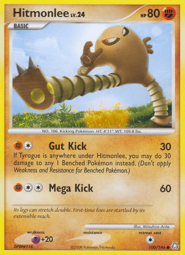 Hitmonlee — Legends Awakened Pokémon TCG card by Mitsuhiro Arita