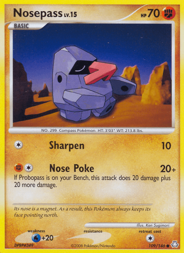Nosepass — Legends Awakened Pokémon TCG card by Ken Sugimori