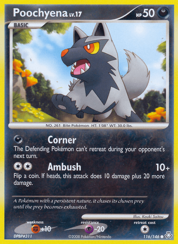 Poochyena — Legends Awakened Pokémon TCG card by Kouki Saitou